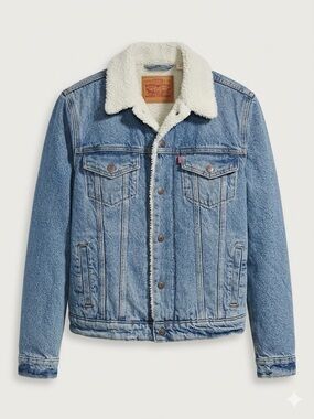 NWT- Levi’s Original Sherpa Lined Trucker Coat. Women’s size Medium